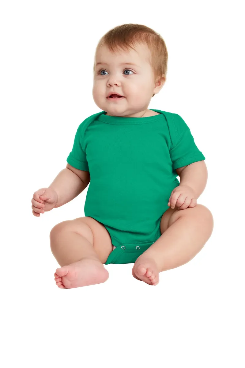 Rabbit Skins Infant Short Sleeve Baby Rib Bodysuit. RS4400 - additional view 5