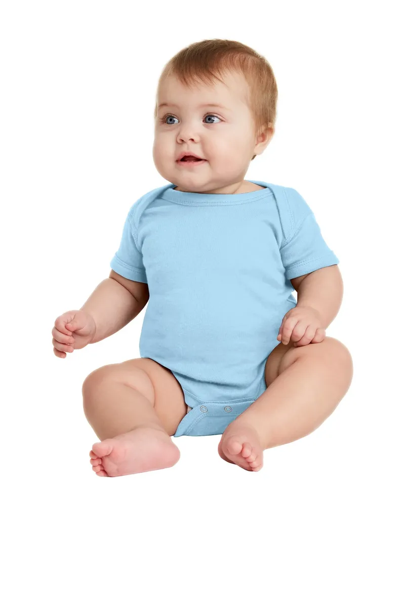 Rabbit Skins Infant Short Sleeve Baby Rib Bodysuit. RS4400 - additional view 6