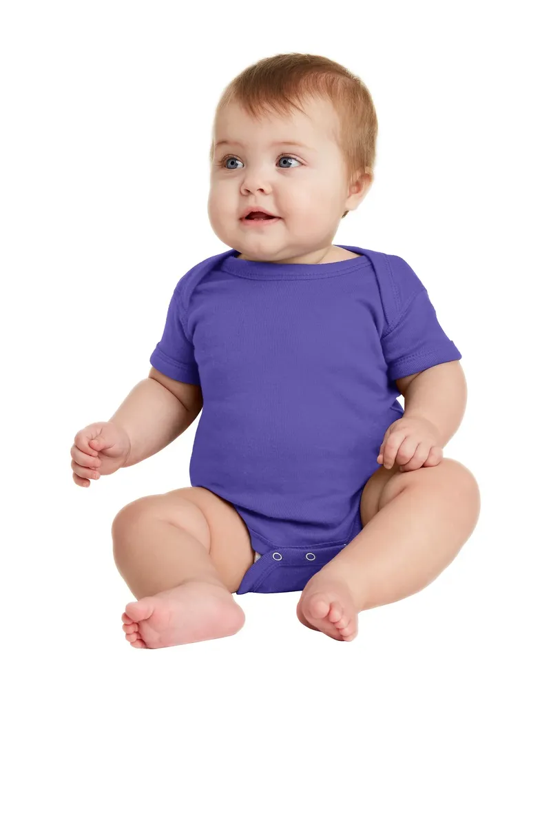 Rabbit Skins Infant Short Sleeve Baby Rib Bodysuit. RS4400 - additional view 4