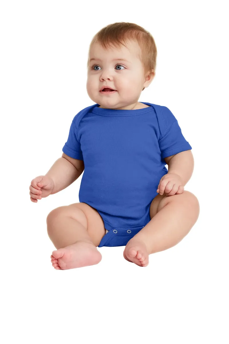 Rabbit Skins Infant Short Sleeve Baby Rib Bodysuit. RS4400 - additional view 3