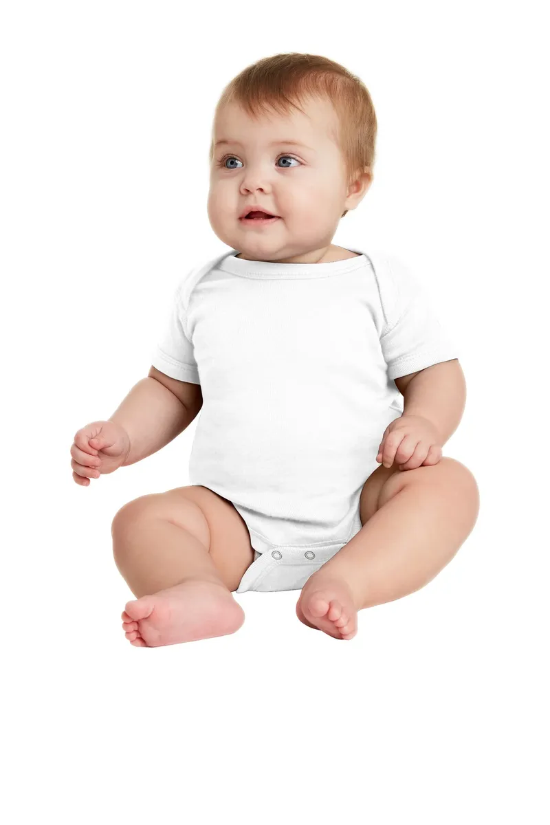 Rabbit Skins Infant Short Sleeve Baby Rib Bodysuit. RS4400 - additional view 9