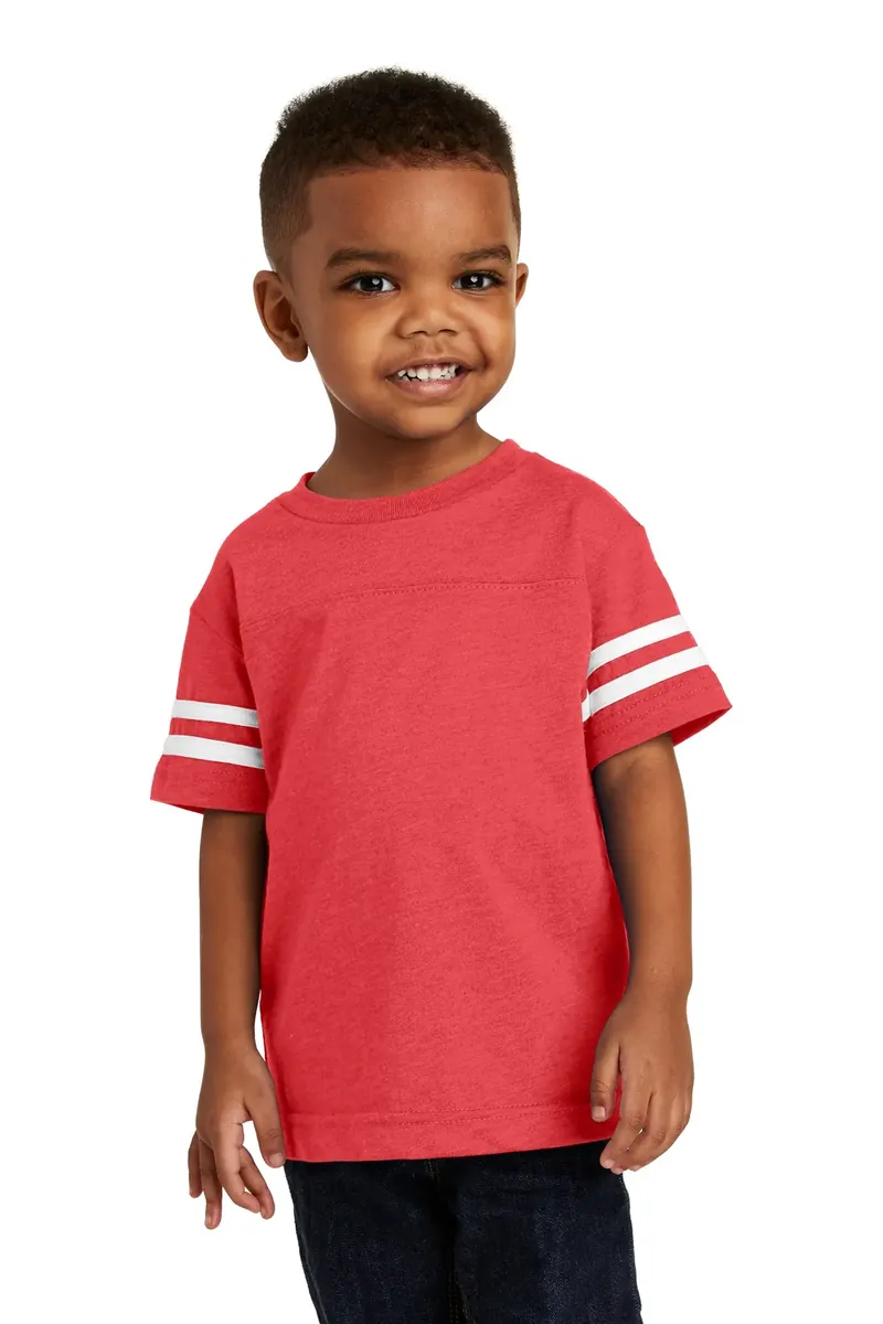 Rabbit Skins Toddler Football Fine Jersey Tee. RS3037 - additional view 1