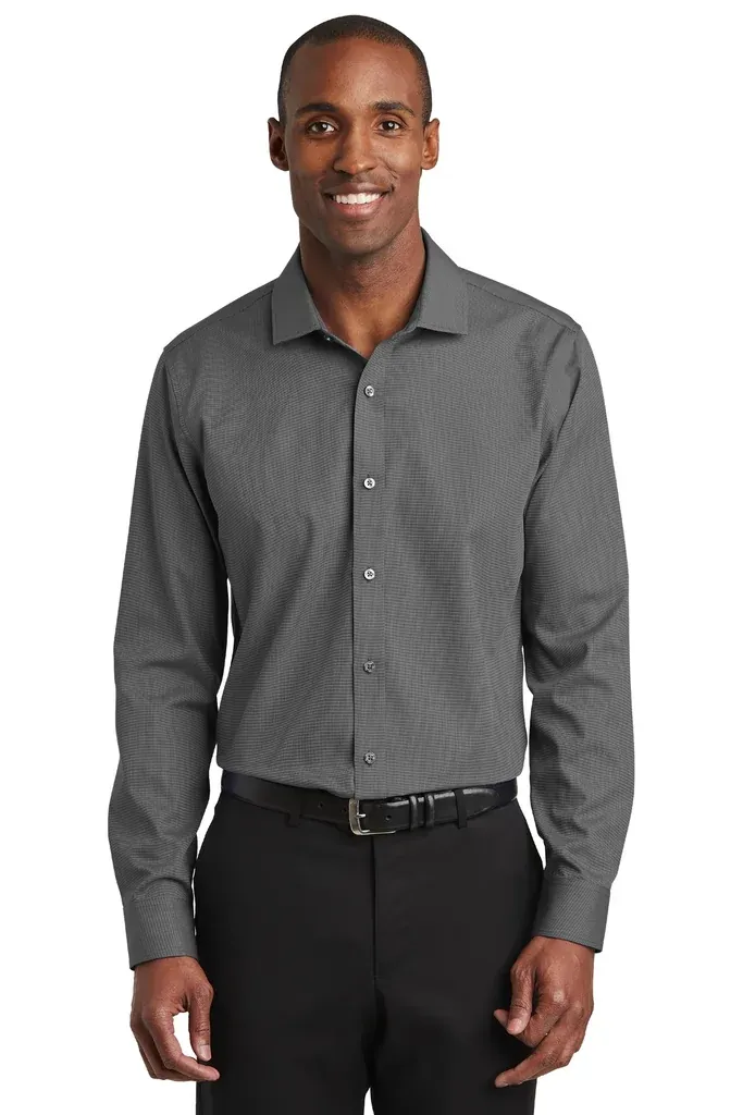 Red House ® Slim Fit Nailhead Non-Iron Shirt. RH390 - additional view 1