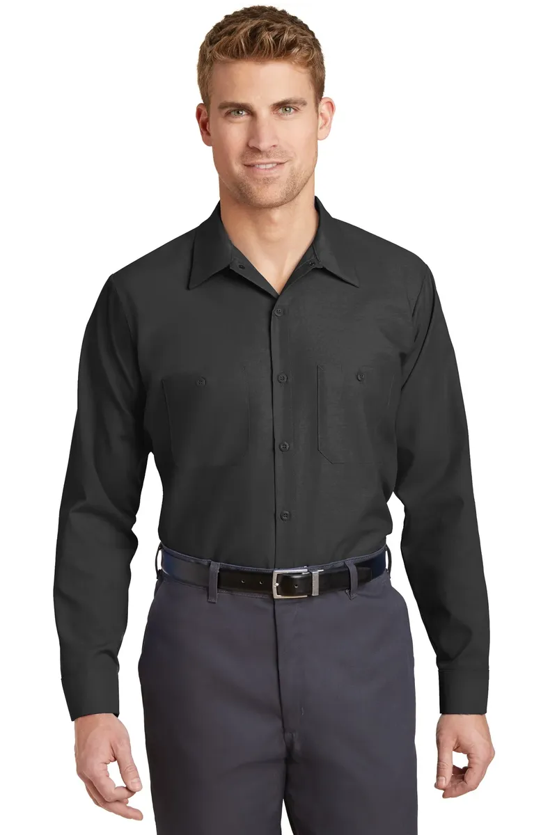 Red Kap® Long Size  Long Sleeve Industrial Work Shirt. SP14LONG - additional view 3