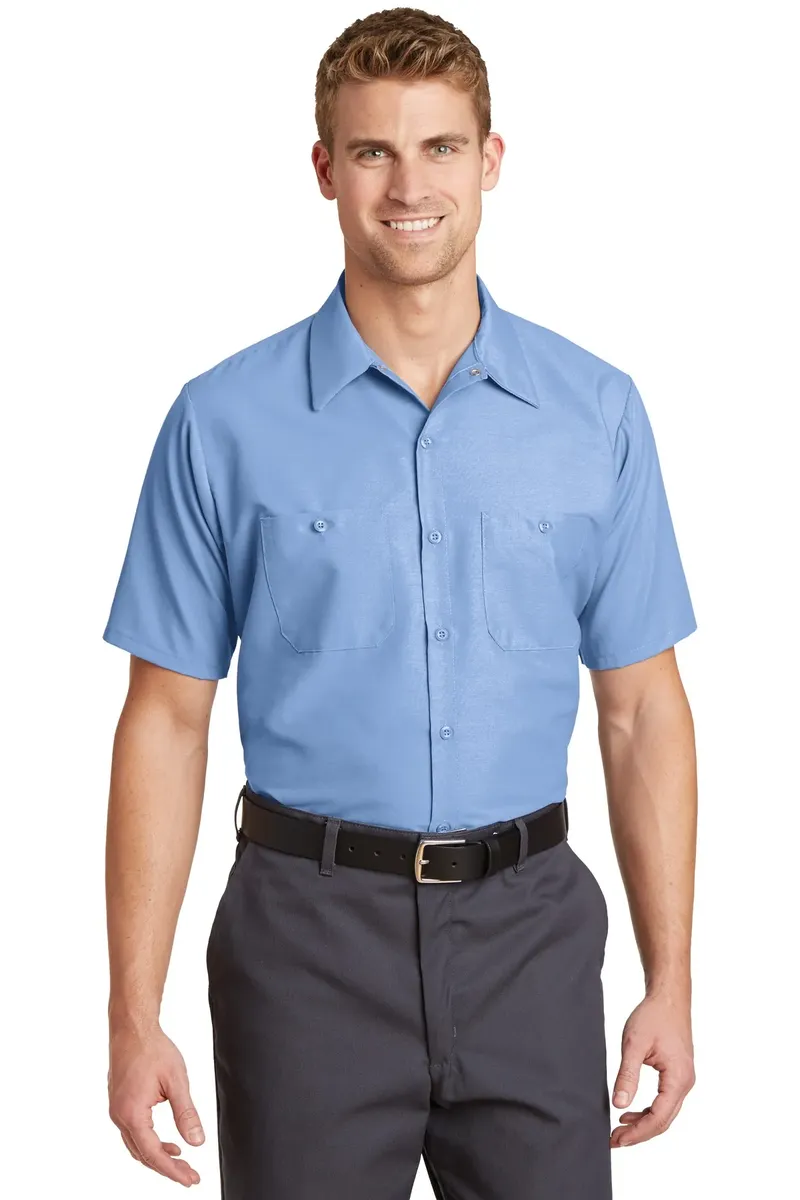 Red Kap® Long Size Short Sleeve Industrial Work Shirt. SP24LONG