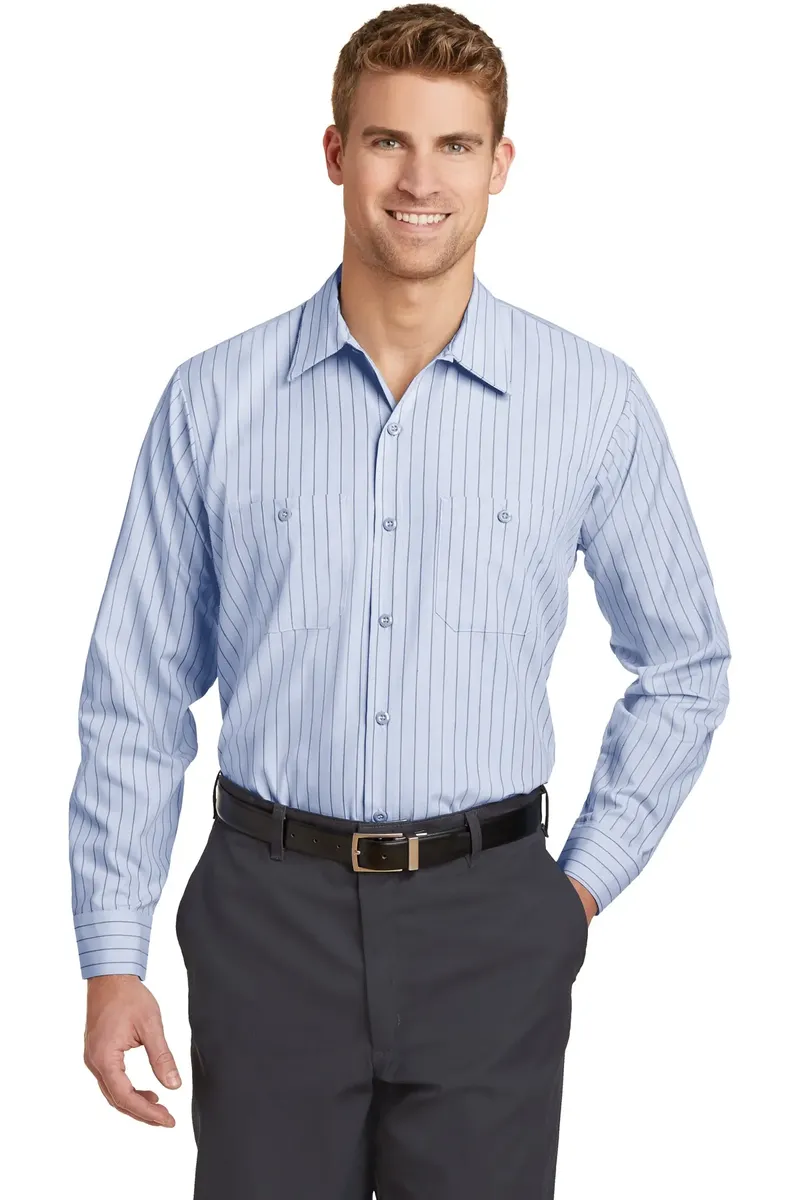 Red Kap® Long Sleeve Striped Industrial Work Shirt.  CS10 - additional view 5