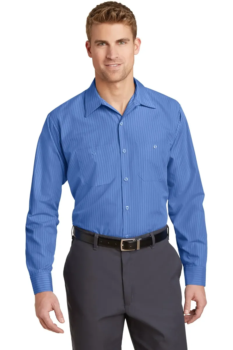 Red Kap® Long Sleeve Striped Industrial Work Shirt.  CS10 - additional view 4