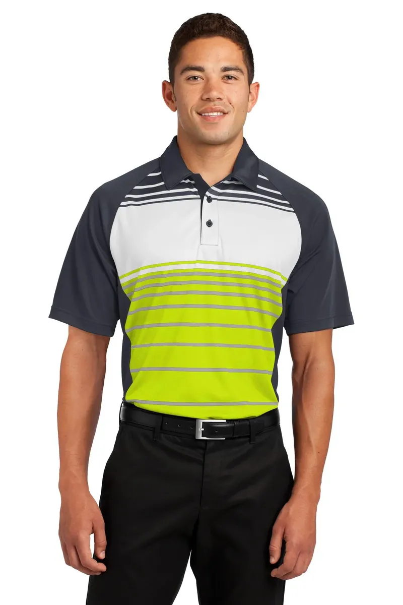 DISCONTINUED Sport-Tek® Dry Zone® Sublimated Stripe Polo. ST600 - additional view 3