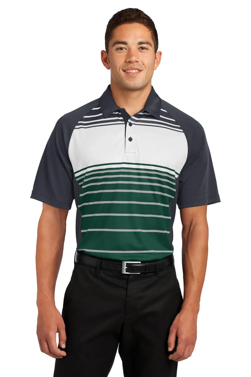 DISCONTINUED Sport-Tek® Dry Zone® Sublimated Stripe Polo. ST600
