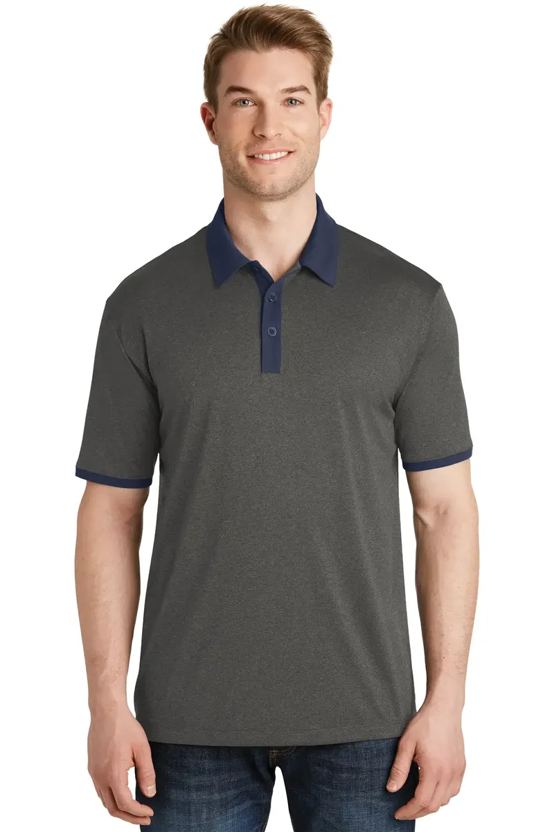 DISCONTINUED Sport-Tek® Heather Contender Contrast Polo. ST667 - additional view 1