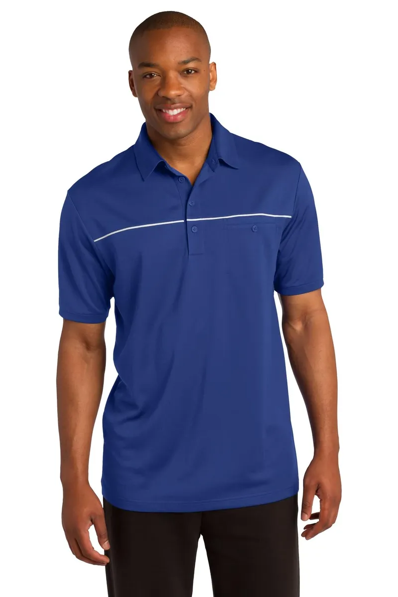 DISCONTINUED Sport-Tek® PosiCharge® Micro-Mesh Piped Polo. ST686 - additional view 1