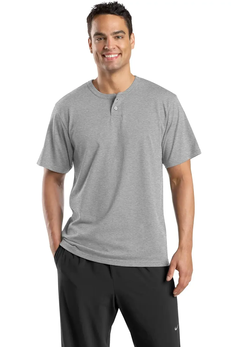 DISCONTINUED Sport-Tek® Short Sleeve Henley.  T210 - additional view 6