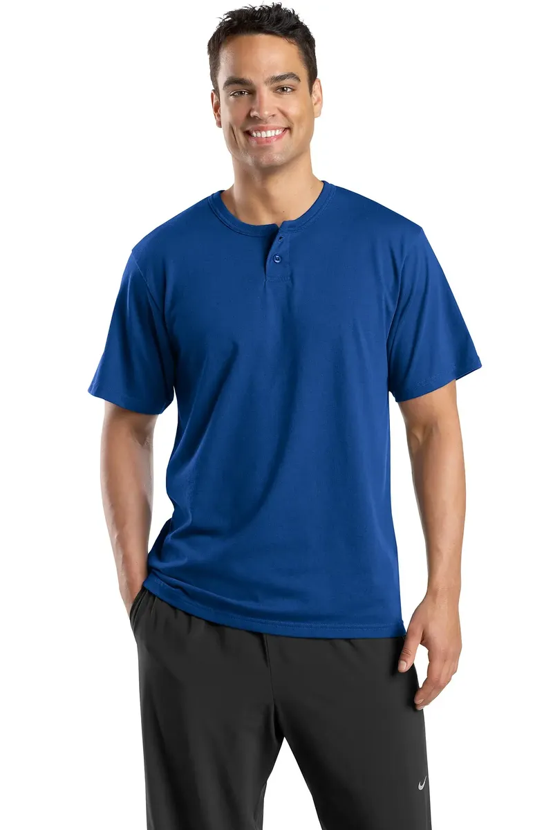 DISCONTINUED Sport-Tek® Short Sleeve Henley.  T210 - additional view 5
