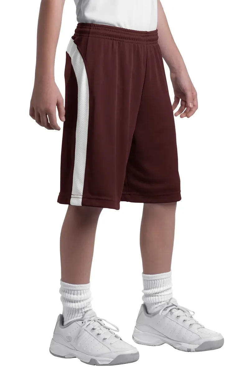 DISCONTINUED Sport-Tek® Youth Dry Zone® Colorblock Short. YT479
