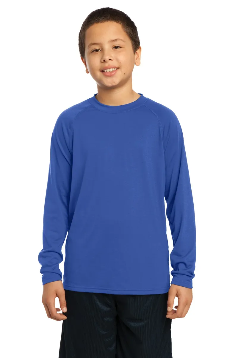 DISCONTINUED Sport-Tek® Youth Long Sleeve Ultimate Performance Crew. YST700LS - additional view 2