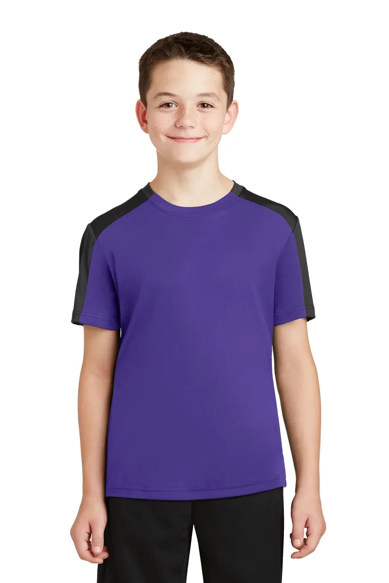 DISCONTINUED Sport-Tek® Youth PosiCharge® Competitor Sleeve-Blocked Tee. YST354 - additional view 5