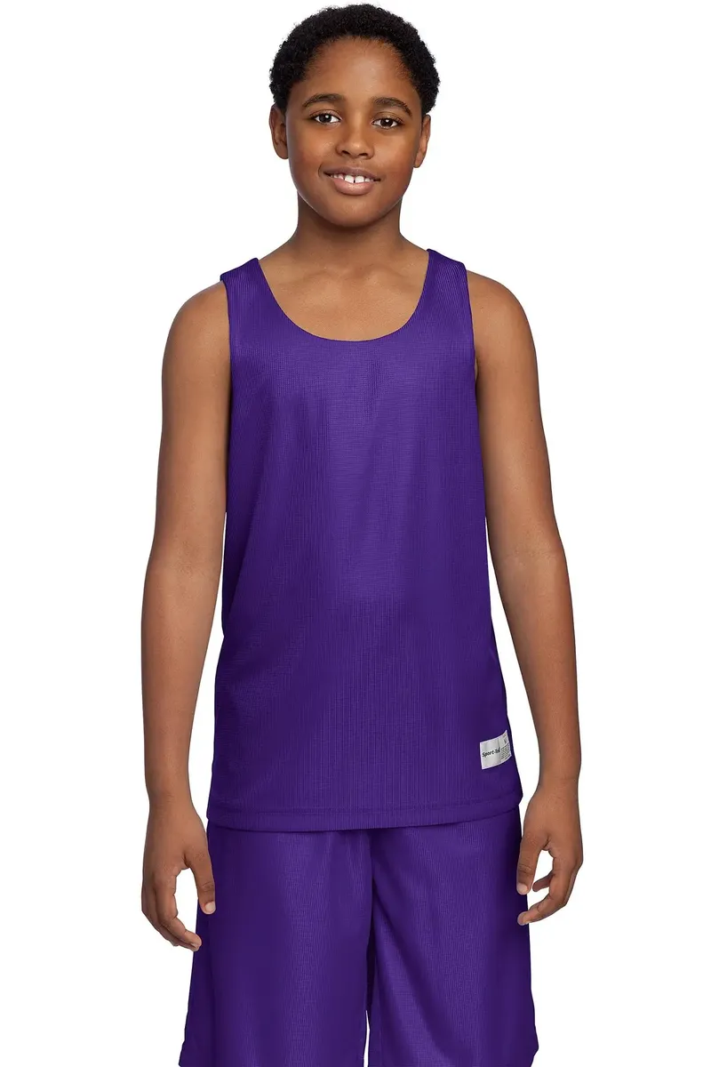 DISCONTINUED Sport-Tek® Youth PosiCharge® Mesh Reversible Tank. YT550 - additional view 2