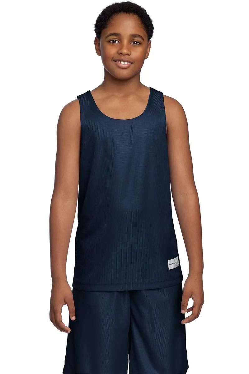 DISCONTINUED Sport-Tek® Youth PosiCharge® Mesh Reversible Tank. YT550 - additional view 3