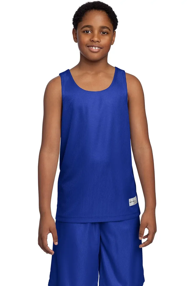DISCONTINUED Sport-Tek® Youth PosiCharge® Mesh Reversible Tank. YT550 - additional view 6
