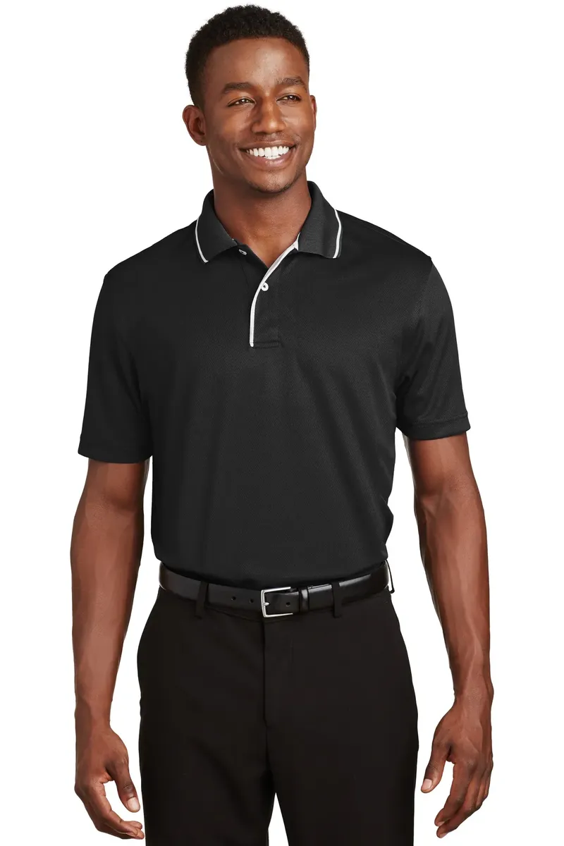 Sport-Tek® Dri-Mesh® Polo with Tipped Collar and Piping.  K467 - additional view 1