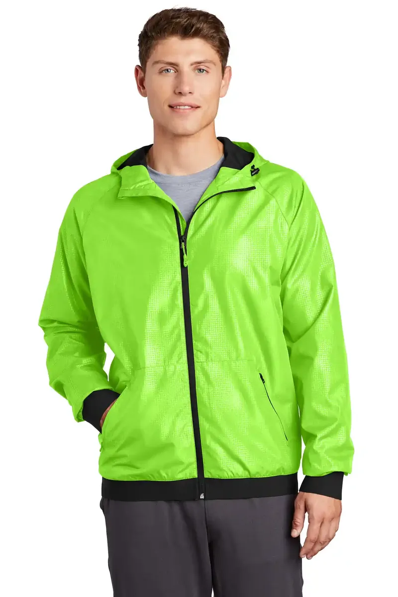 Sport-Tek® Embossed Hooded Wind Jacket. JST53 - additional view 5