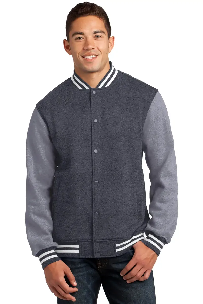 Sport-Tek® Fleece Letterman Jacket. ST270 - additional view 2