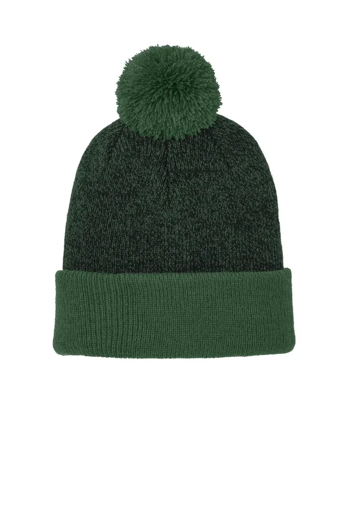 Sport-Tek® Halftime Heather Pom Beanie STC68 - additional view 2