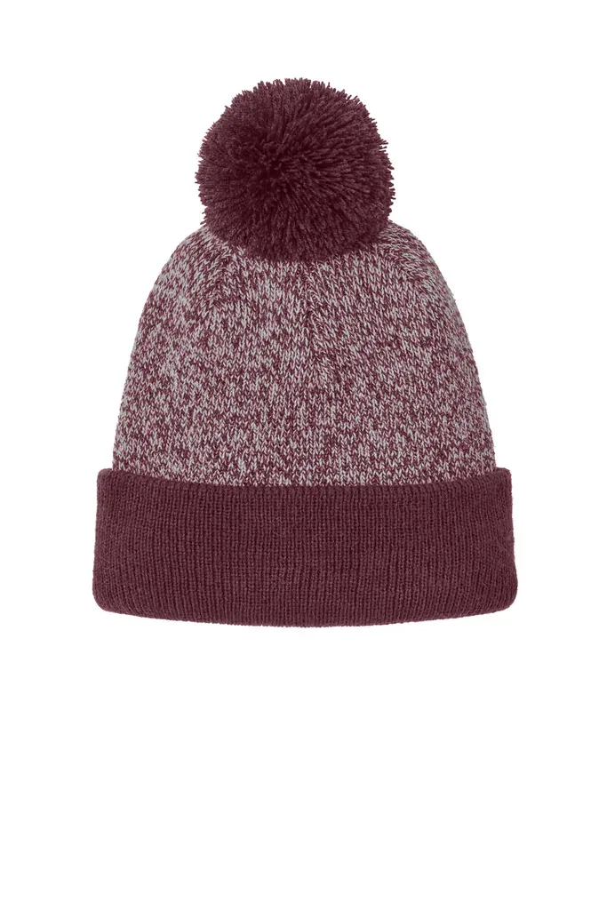 Sport-Tek® Halftime Heather Pom Beanie STC68 - additional view 1