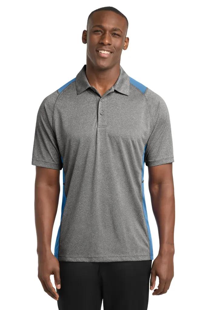 Sport-Tek® Heather Colorblock Contender Polo. ST665