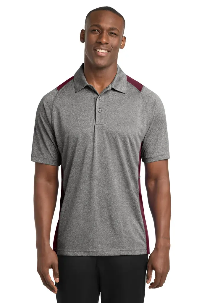 Sport-Tek® Heather Colorblock Contender Polo. ST665 - additional view 2