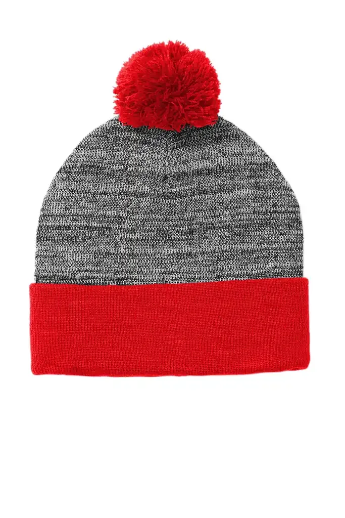 Sport-Tek ® Heather Pom Pom Beanie STC41 - additional view 3