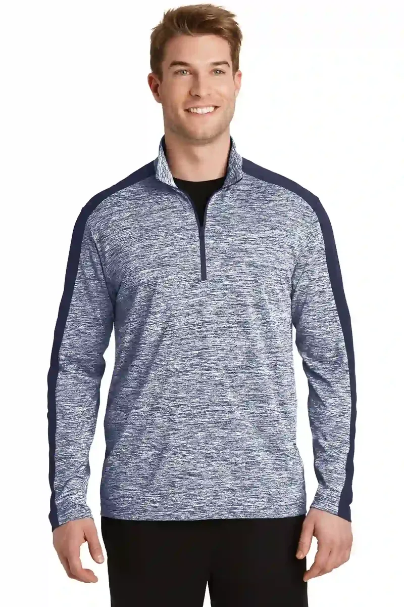 Sport-Tek® PosiCharge® Electric Heather Colorblock 1/4-Zip Pullover. ST397 - additional view 4