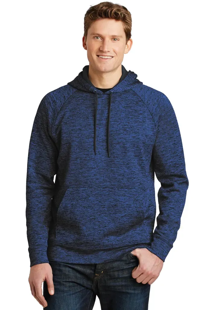 Sport-Tek® PosiCharge® Electric Heather Fleece Hooded Pullover. ST225 - additional view 2