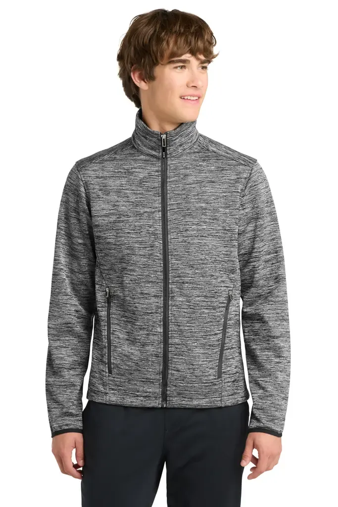 Sport-Tek® PosiCharge® Electric Heather Soft Shell Jacket. JST30 - additional view 1
