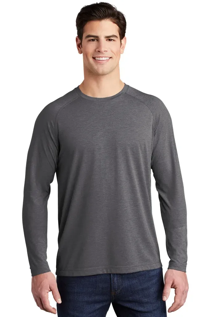 Sport-Tek ® PosiCharge ® Long Sleeve Tri-Blend Wicking Raglan Tee ST400LS - additional view 1