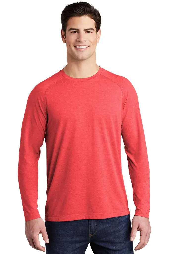 Sport-Tek ® PosiCharge ® Long Sleeve Tri-Blend Wicking Raglan Tee ST400LS - additional view 9