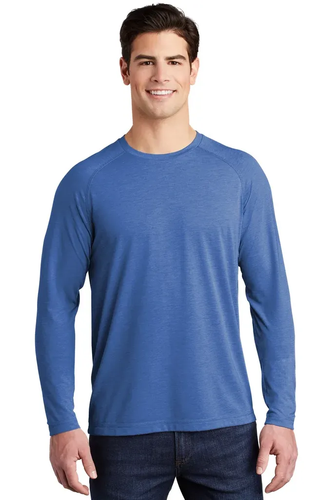 Sport-Tek ® PosiCharge ® Long Sleeve Tri-Blend Wicking Raglan Tee ST400LS - additional view 4
