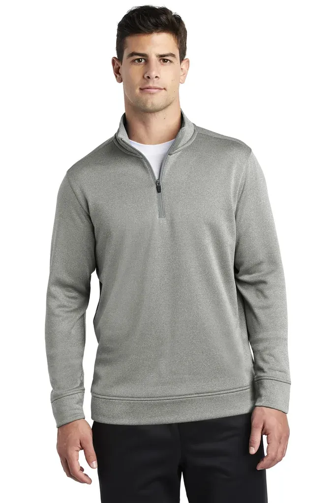 Sport-Tek ® PosiCharge ® Sport-Wick ® Heather Fleece 1/4-Zip Pullover. ST263 - additional view 1