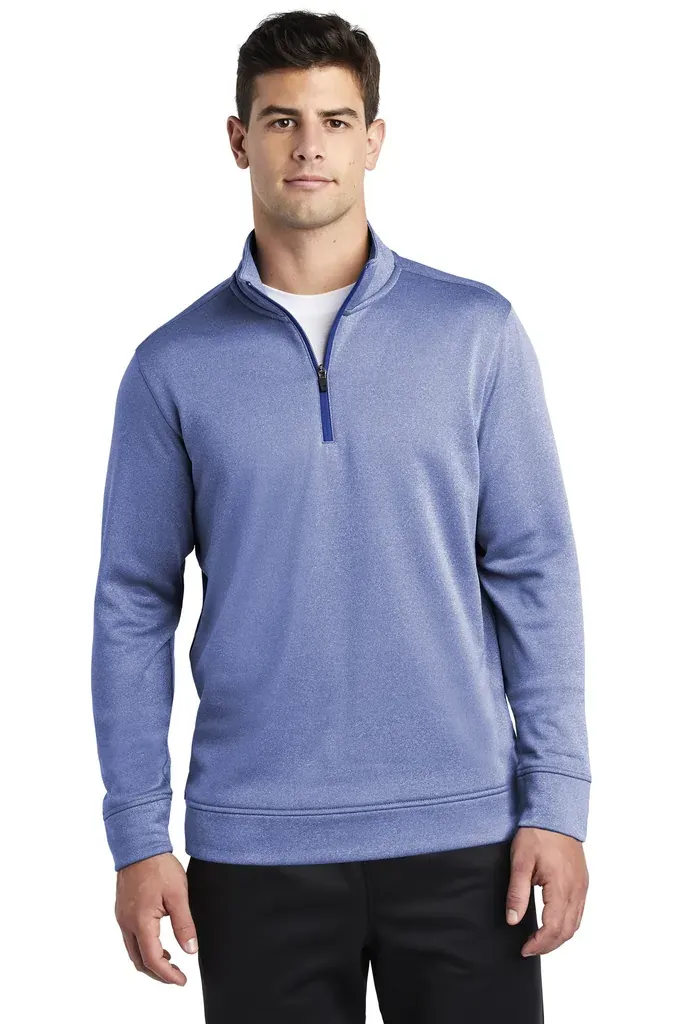 Sport-Tek ® PosiCharge ® Sport-Wick ® Heather Fleece 1/4-Zip Pullover. ST263 - additional view 3
