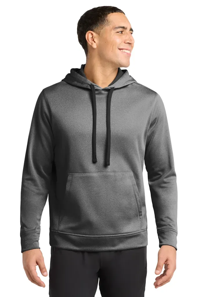 Sport-Tek ® PosiCharge ® Sport-Wick ® Heather Fleece Hooded Pullover. ST264 - additional view 1