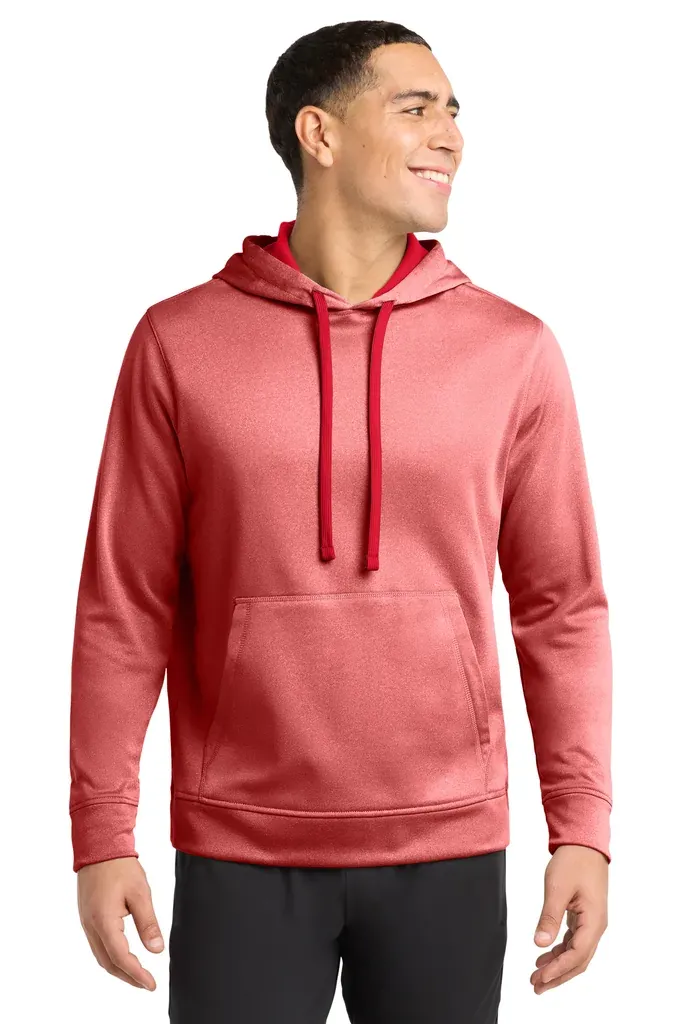 Sport-Tek ® PosiCharge ® Sport-Wick ® Heather Fleece Hooded Pullover. ST264