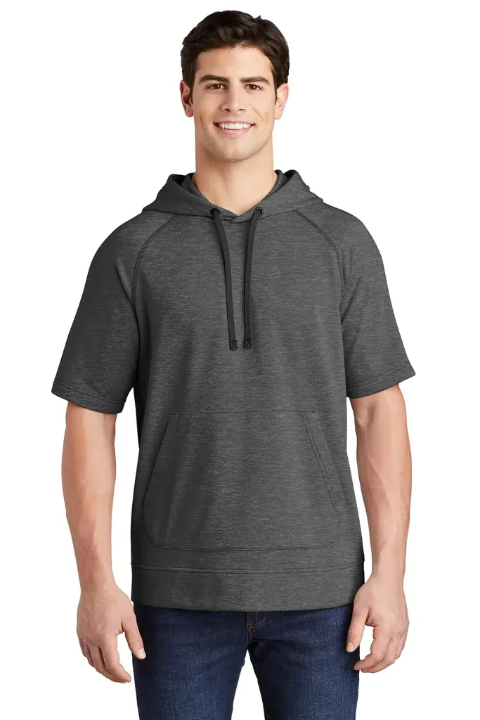 Sport-Tek ® PosiCharge ® Tri-Blend Wicking Fleece Short Sleeve Hooded Pullover ST297 - additional view 1