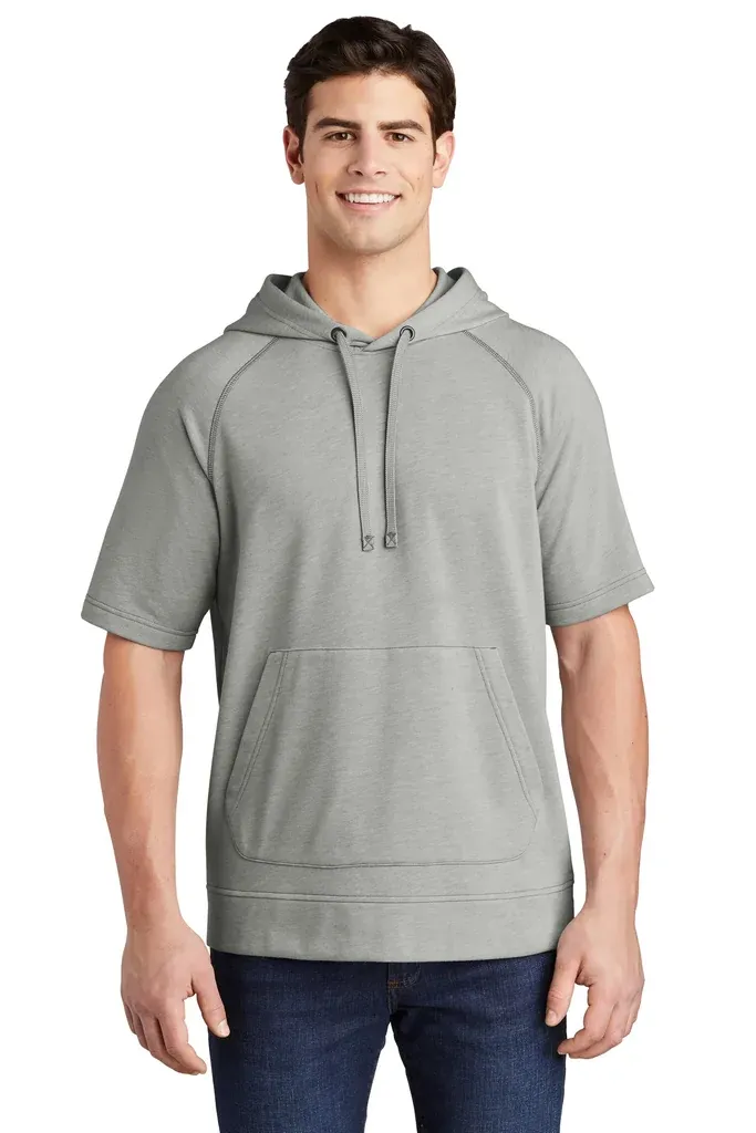 Sport-Tek ® PosiCharge ® Tri-Blend Wicking Fleece Short Sleeve Hooded Pullover ST297 - additional view 2