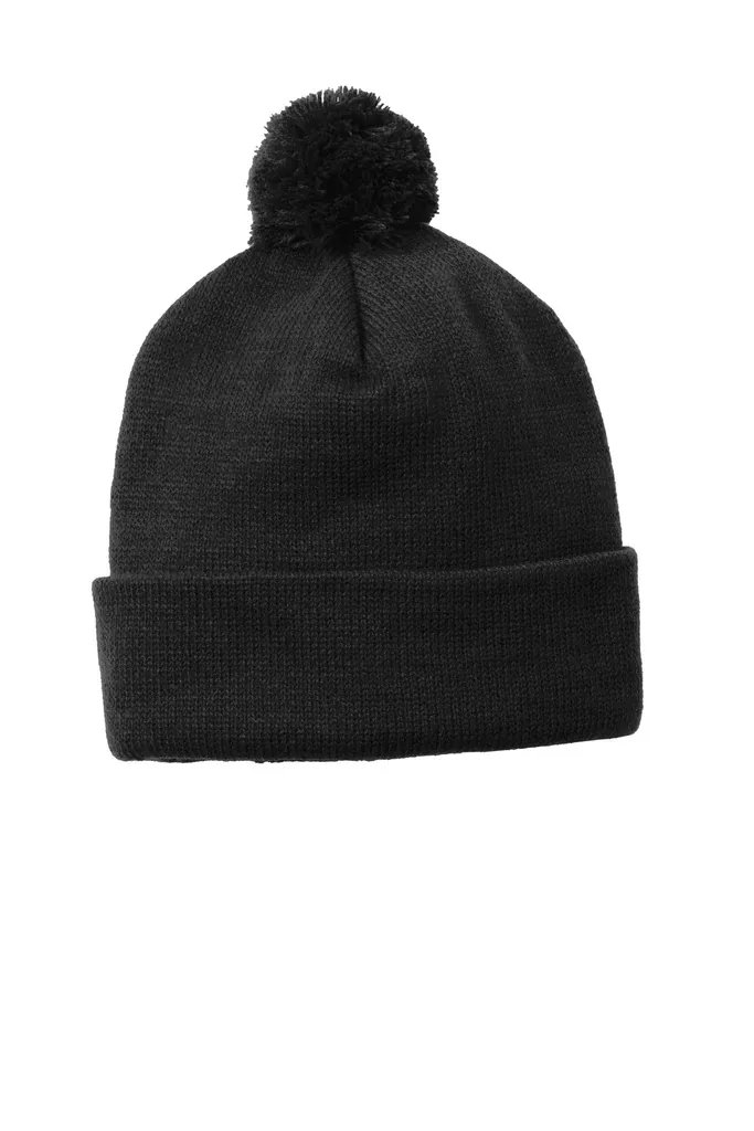 Sport-Tek ® Solid Pom Pom Beanie. STC37 - additional view 3