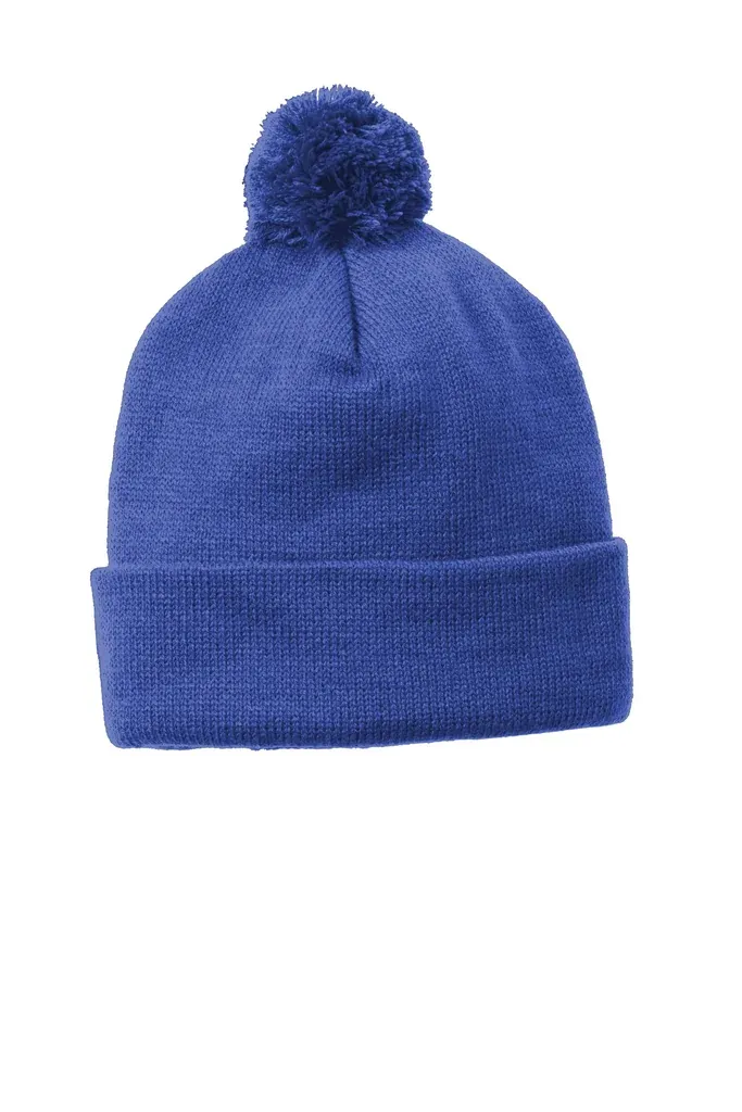 Sport-Tek ® Solid Pom Pom Beanie. STC37 - additional view 2