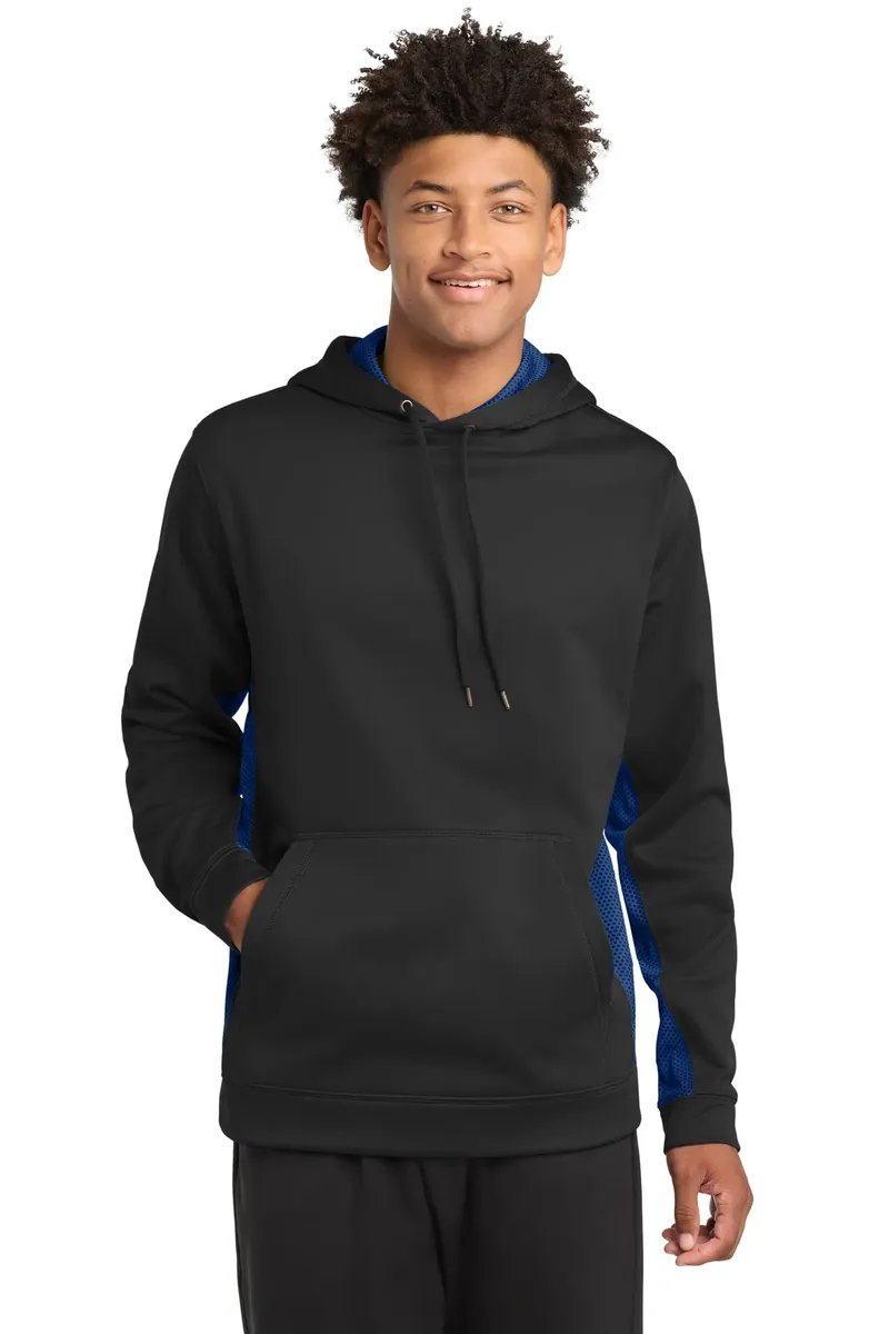 Sport-Tek® Sport-Wick® CamoHex Fleece Colorblock Hooded Pullover. ST239 - additional view 1