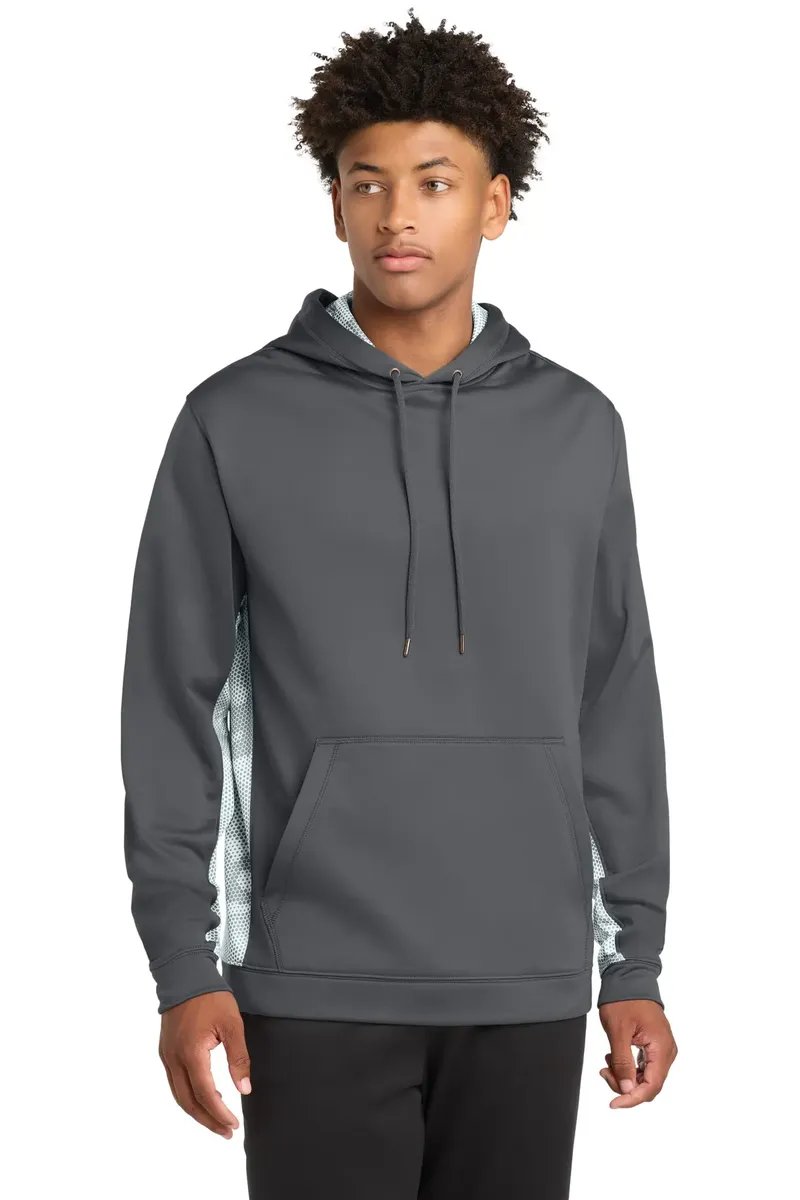 Sport-Tek® Sport-Wick® CamoHex Fleece Colorblock Hooded Pullover. ST239 - additional view 2