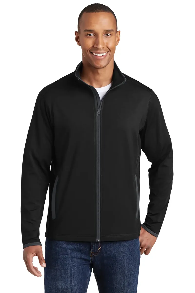 Sport-Tek® Sport-Wick® Stretch Contrast Full-Zip Jacket.  ST853 - additional view 3