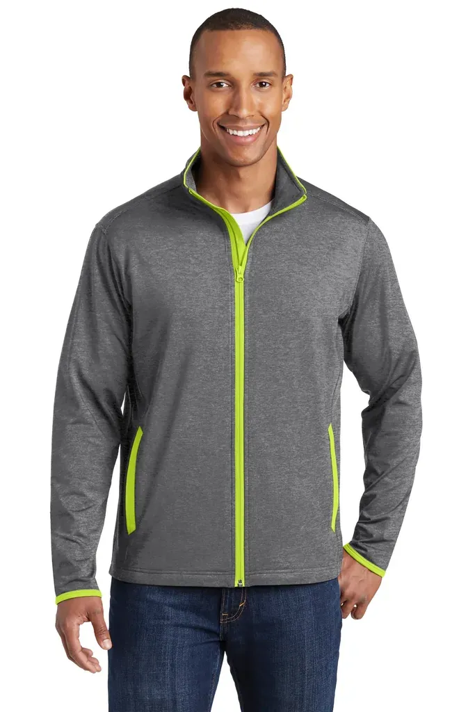 Sport-Tek® Sport-Wick® Stretch Contrast Full-Zip Jacket.  ST853 - additional view 2