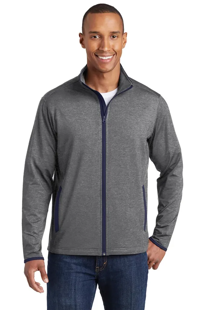 Sport-Tek® Sport-Wick® Stretch Contrast Full-Zip Jacket.  ST853 - additional view 1
